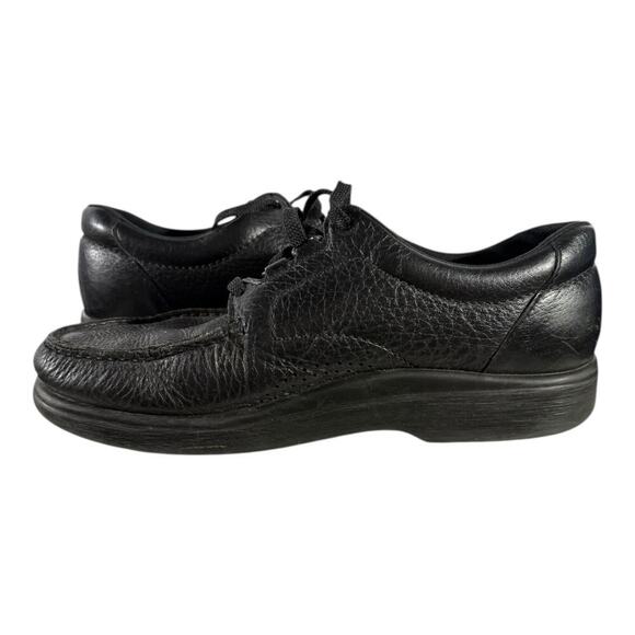 SAS Bout Time Shoes Men’s Size 8.5 M Black Leather Moc Toe Lace Up Comfort - Picture 6 of 8